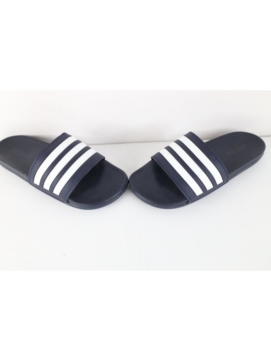 Vintage Y2K Adidas Mens Size 7 Striped Cushioned Slides Sandals Navy Blue main image 7